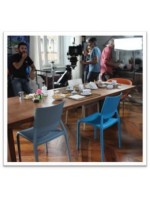 SIRIO Technopolymer Farbwahl stapelbarer Stuhl für Garten Terrasse Bar Restaurants