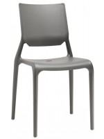 SIRIO Chaise empilable de choix de couleur de technopolymère pour les restaurants extérieurs de barre de terrasse de jardin