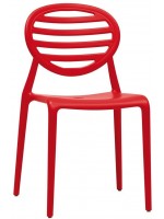 TOP GIO Selección de color en silla de tecnopolímero para jardín de cocina terraza bar restaurantes escuelas apilables