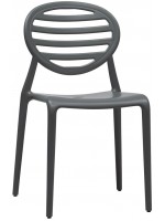 TOP GIO in tecnopolimero lino o antracite sedia per cucina giardino terrazzo bar ristoranti scuole impilabile