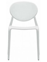 GIO linen or anthracite technopolymer chair for kitchen garden terrace bar restaurants stackable schools