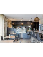 ZEBRA tecnopolimero 4 gambe telaio cromato scelta colore sedia impilabile casa o contract