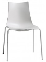 ZEBRA de tecnopolímero patas lacado lino o silla antracita elección color apilamiento casa o contrato