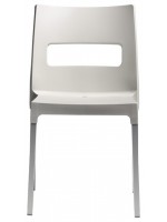 MAXI DIVA en tecnopolímero patas de aluminio silla en varios colores apilable para jardín cocina comedor bar