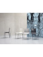 ALICE CHAIR chrome-plaqué technopolymer cadre choix couleur chaise pour cuisine bureau salle de réunion
