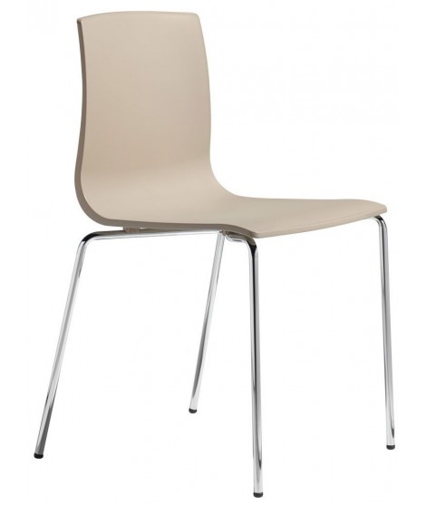ALICE CHAIR chromium-plated technopolymer frame choice color chair for kitchen office