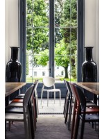GIO Leinen oder Anthrazit Technopolymer Stuhl für Küche Garten Terrasse Bar Restaurants stapelbar Schulen