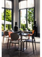 GIO La chaise de technopolymère de choix de couleur pour la cuisine jardin terrasse bar restaurants empilables écoles