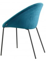 GIULIA POP choice color fabric and legs in anthracite metal chair design home or contract