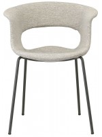 MISS B POP tela y patas de color selecto en diseño de silla de metal antracita, hogar o contrato