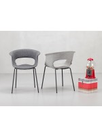 MISS B POP choice color fabric and legs in anthracite metal chair design home or contract