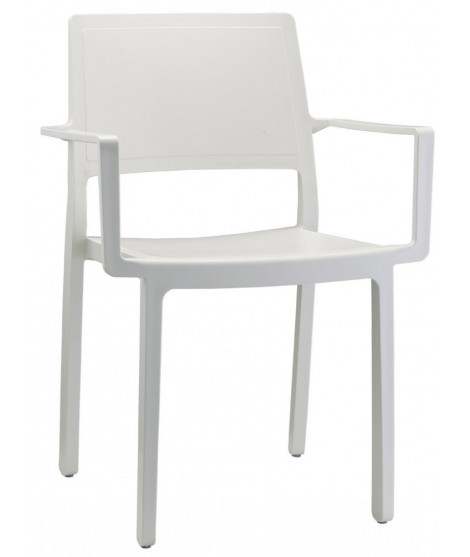 KATE scelta colore sedia con braccioli in tecnopolimero impilabile per interno o esterno casa bar ristoranti