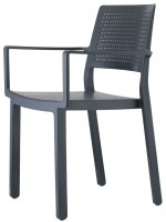 EMI con braccioli scelta colore sedia in tecnopolimero impilabile per interno o esterno casa bar ristoranti