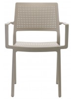 EMI con braccioli scelta colore sedia in tecnopolimero impilabile per interno o esterno casa bar ristoranti