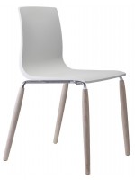 NATURAL ALICE en technopolymère et chaise en bois massif chaise ou contrat de design d'intérieur