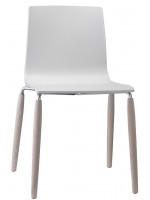 NATURAL ALICE in technopolymer and solid wood legs chair or home design contract