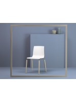 NATURAL ALICE en technopolymère et chaise en bois massif chaise ou contrat de design d'intérieur