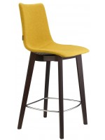 NATURAL ZEBRA POP h 68 color choice and natural beech legs or wenge design stool
