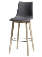 NATURAL ZEBRA POP h 78 color choice and natural beech legs or wenge design stool