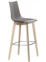 NATURAL ZEBRA antishock h 78 white or taupe and natural beech legs or wenge design stool