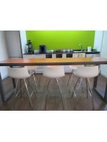 DAY 65 cm oder 82 cm Sitzhöhe Struktur aus verchromtem Stahl und Technopolymer Farbauswahl Hocker Zuhause Küche Snackbar