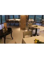 NATURAL TIFFANY runden oder quadratischen Tisch in natürlichen Massivholz oder Wenge für Bar-Chalets Restaurants Eisdielen