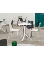 NEMO round table or square folding top and base in painted aluminum color choice for bars and restaurants
