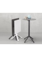 NEMO table ronde ou plateau pliant carré et base en aluminium peint couleur choix pour les bars et restaurants