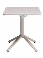 ECO 70x70 o 80x80 tavolo ribaltabile affiancabile in alluminio verniciato per bar gelaterie