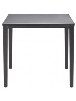 TIMO table 70x70 or 80X80 square in anthracite or taupe linen technopolymer for ice-cream bars