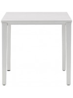 TIMO Table 70x70 ou 80X80 carrés en technopolymère anthracite ou lin taupe pour bars à glaces