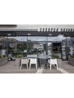 COCCOLONA technopolymer armchair color choice and fireproof technopolymer linen color for garden bar