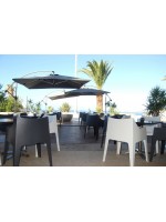 COCCOLONA technopolymer armchair color choice and fireproof technopolymer linen color for garden bar