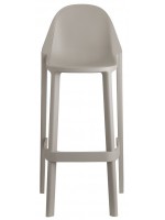 PIU' stool h75 or h65 cm color choice in stackable technopolymer for kitchen snak bar ice-cream parlor garden terrace