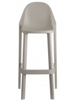 PIU' tabouret h75 ou h65 cm choix de couleur en technopolymère empilable pour cuisine snak bar salon de glace salon de jardin