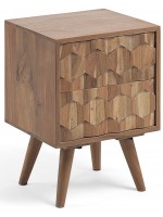 OTTONE comodino mobiletto in legno intagliato design casa