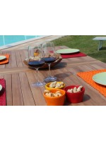 BISSOT extendable outdoor table in teak 150 or 200 or 220 cm