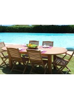 LORD extendable outdoor table in teak 150 or 200 cm