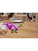 FIABA in teak con finitura rustica tavolo fisso da 200 o 250 cm design per esterno giardino o terrazzo