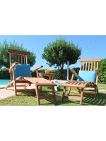 ASTRA chaise longue en teck 5 positions pour le jardin ou la terrasse ou la conception de la piscine