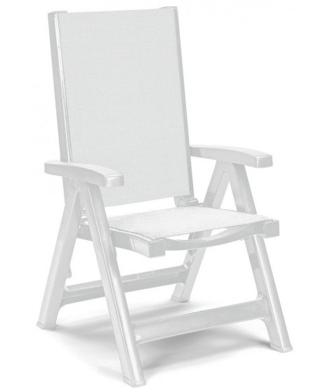 ESMERALDA TEX scelta colore poltrona pieghevole 5 posizioni chiudibile per giardini e terrazzi