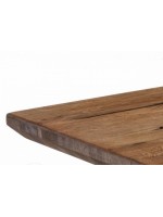 DOMI 180x90 table en bois massif haut et verre base de verre design maison salon magasins bureaux
