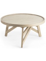 DEAL runder Tisch 80 cm Durchmesser in gebleichtem Holz
