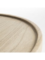 DEAL mesa redonda de 80 cm de diámetro en madera blanqueada