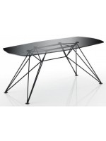 ADOR metal legs table and glass top design furniture