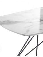 CELSO metal legs table and glass top design furniture