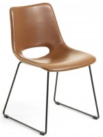 ISEO color choice in faux leather and legs in black metal chair design