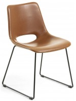 ISEO elección de color en piel sintética y patas en silla de metal negro de diseño