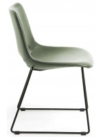 ISEO color choice in faux leather and legs in black metal chair design