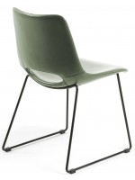 ISEO color choice in faux leather and legs in black metal chair design